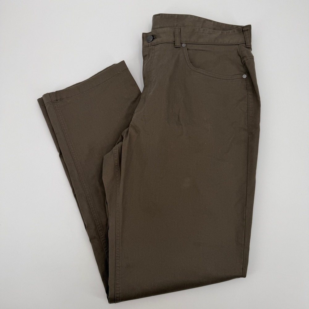 Charles Tyrwhitt Mens Brown 5-Pocket Chino Pants 40W 34L Stretch Cotton Trousers